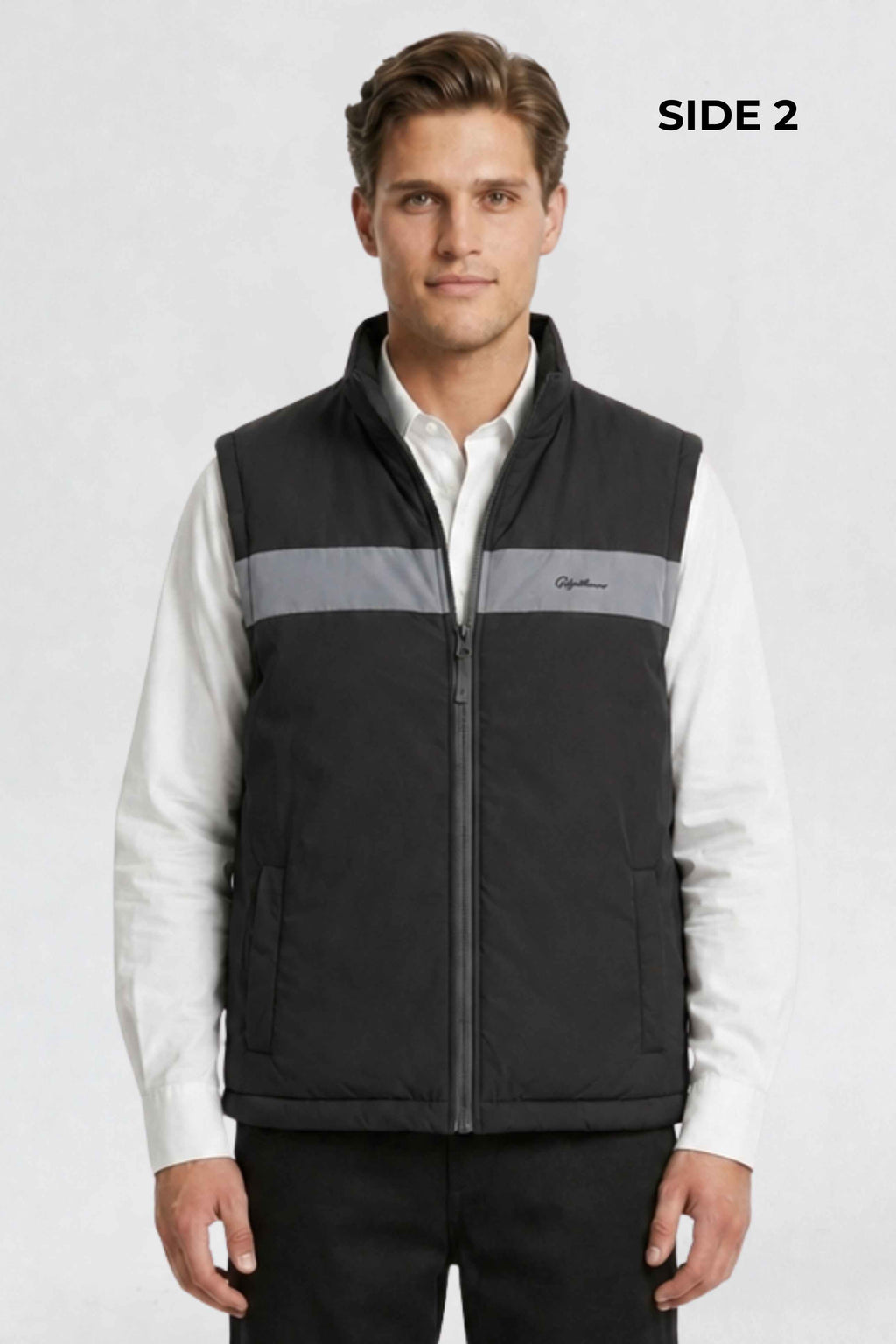 MENS REVERISBLE VEST JACKET - GREY