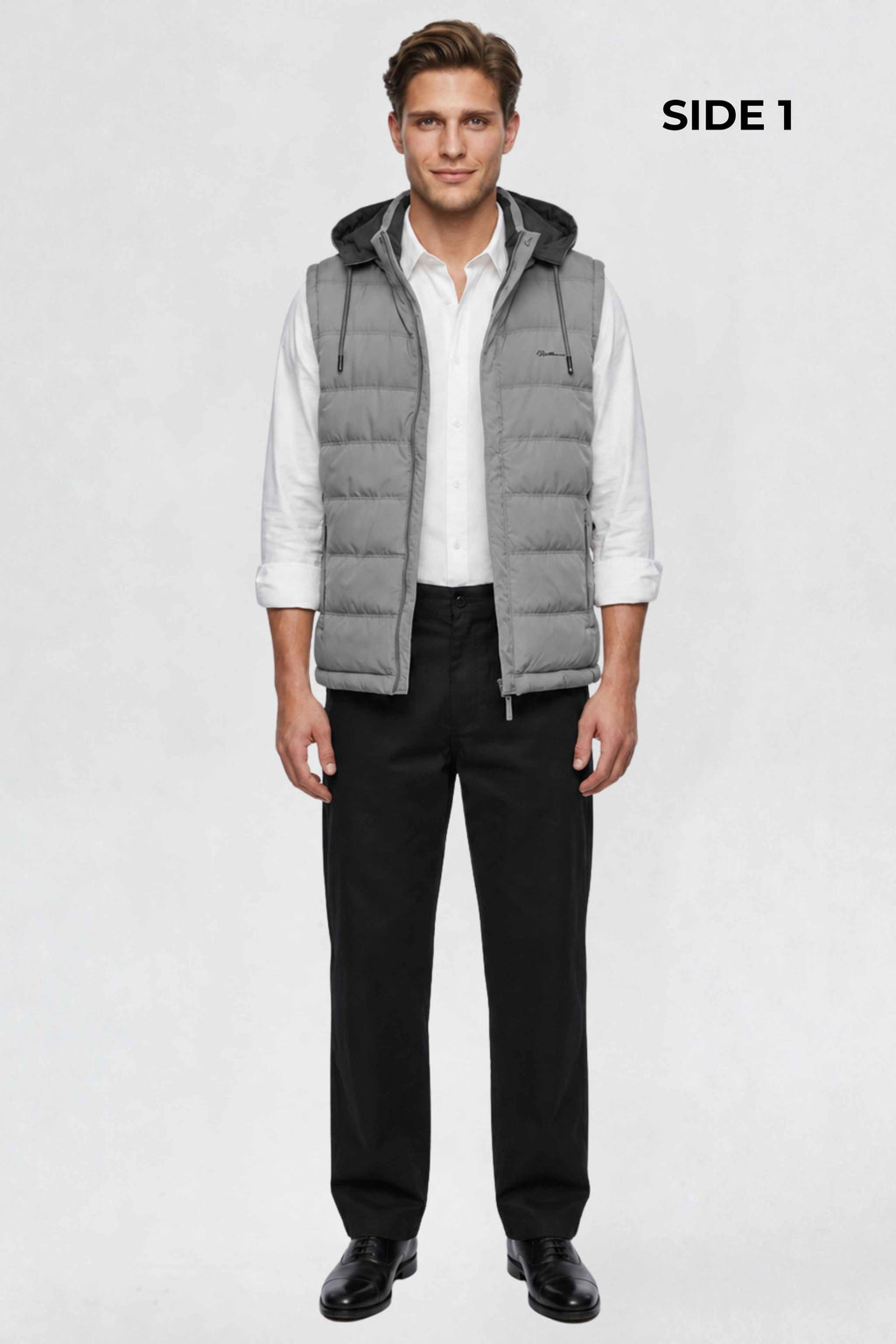 MENS REVERISBLE VEST JACKET - GREY