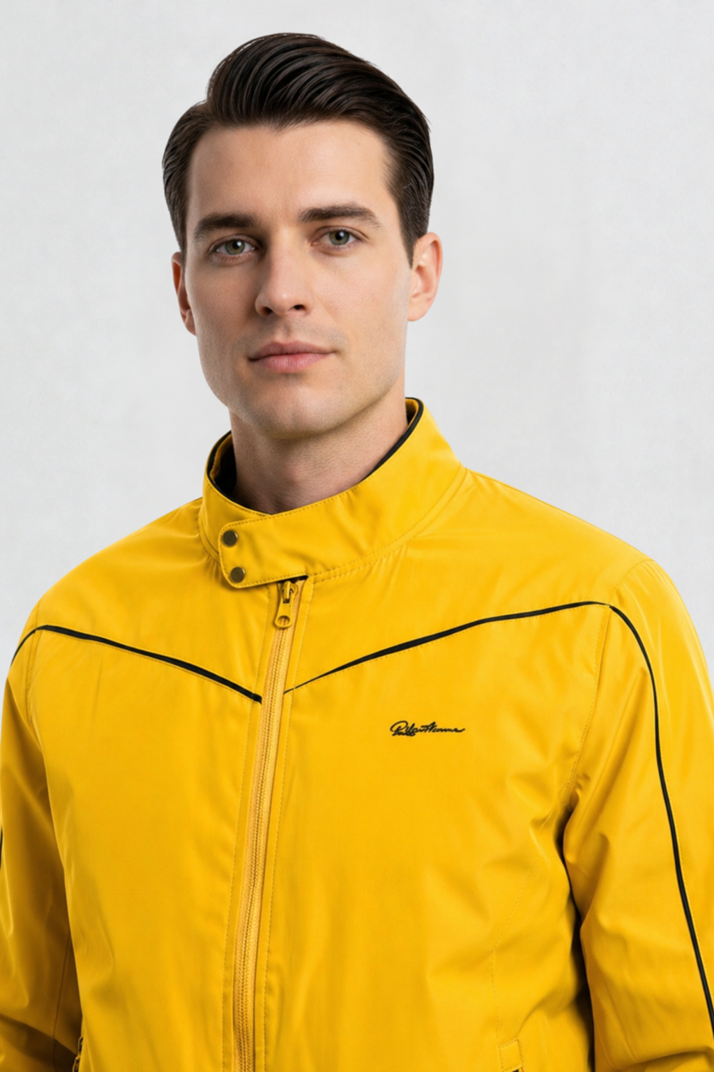 MENS REVERSIBLE WINDBREAKER JACKET | YELLOW-GREY