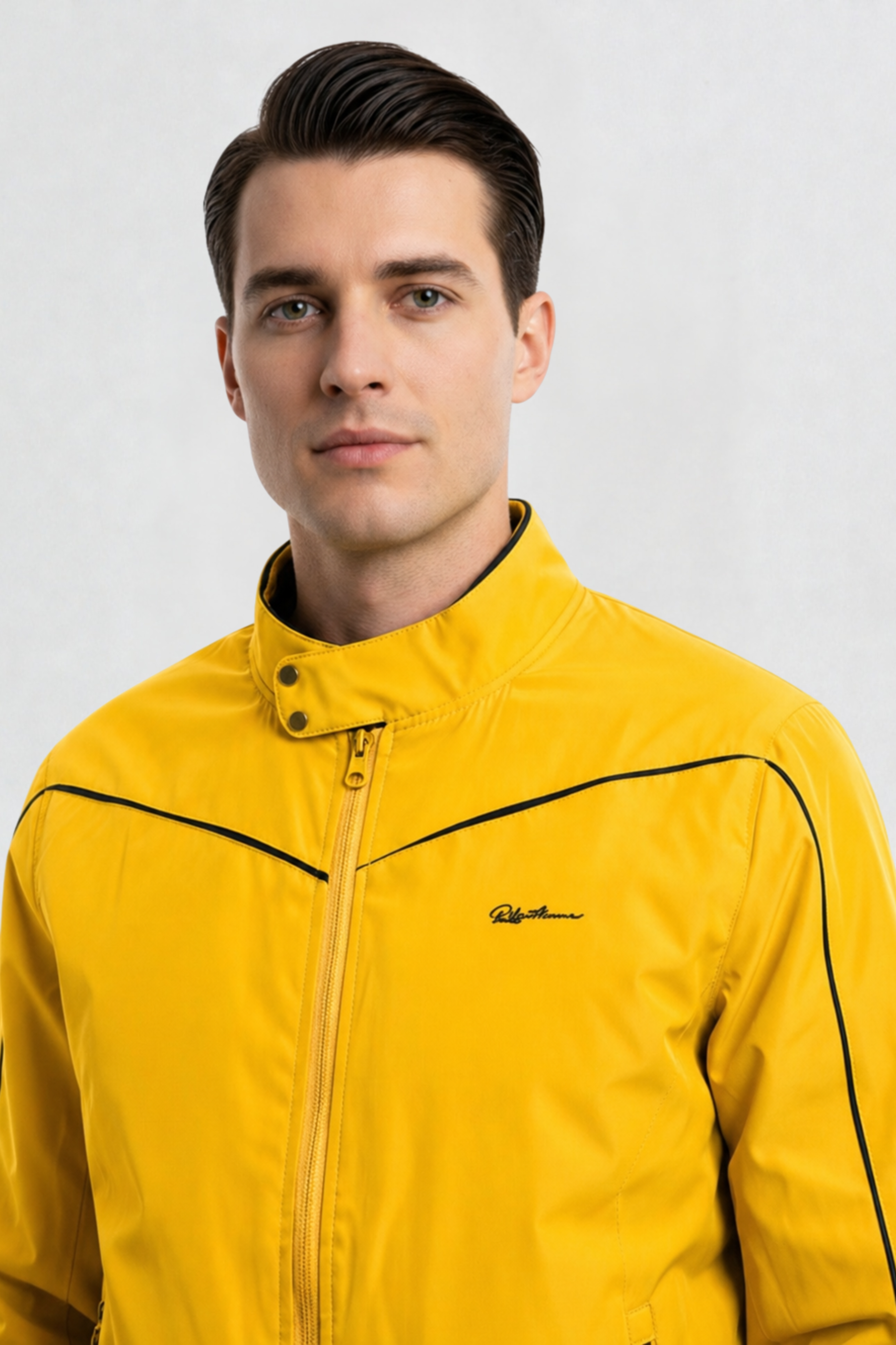 MENS REVERSIBLE WINDBREAKER JACKET | YELLOW-GREY