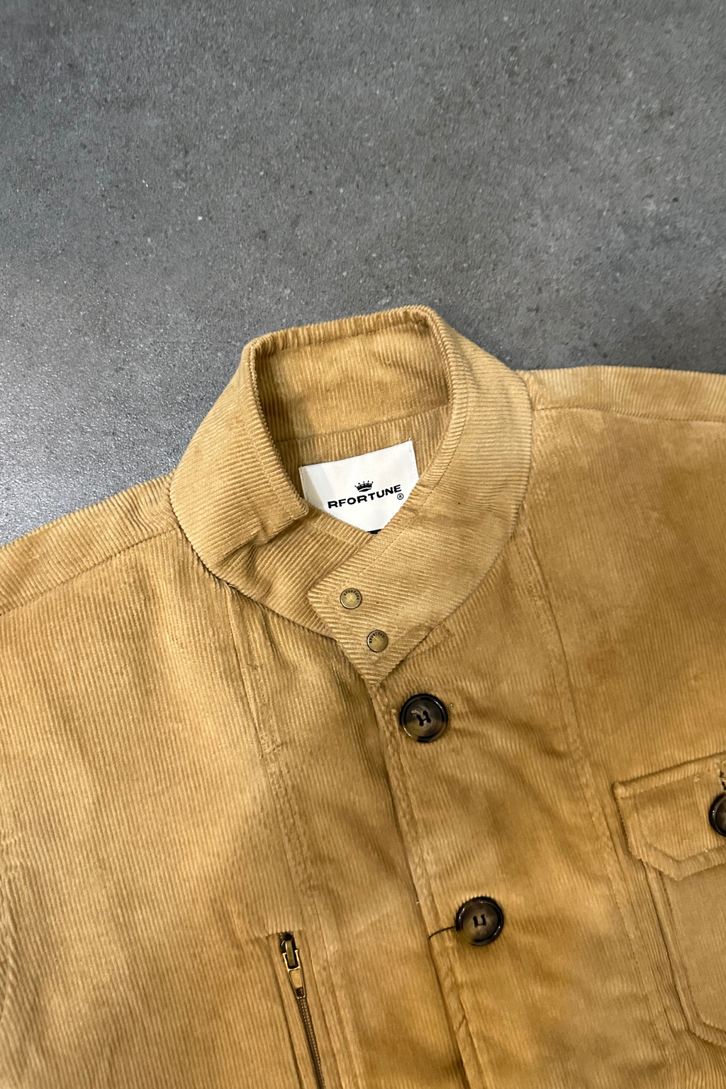 CORDUROY VEST JACKET CAMEL