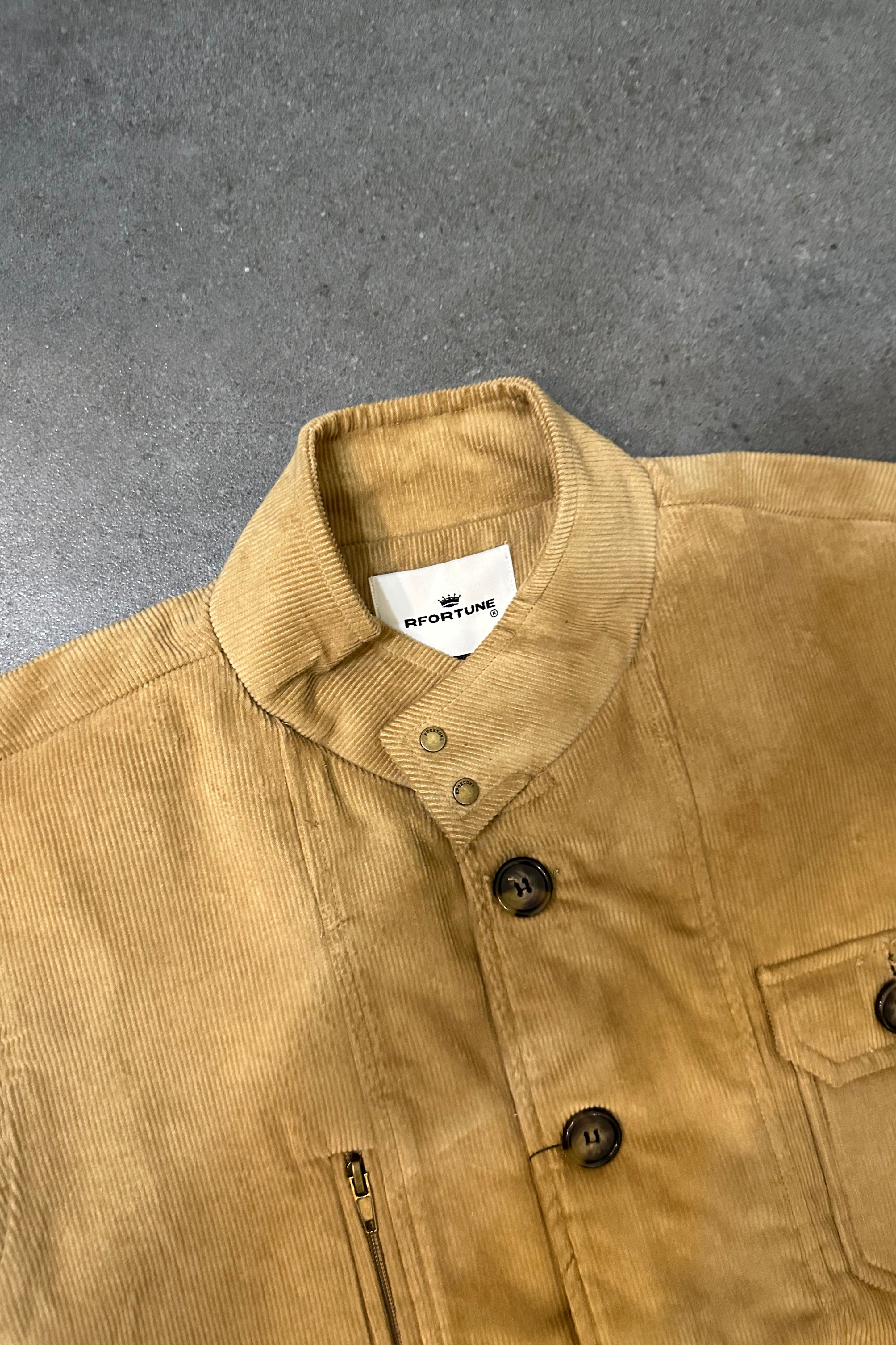 CORDUROY VEST JACKET CAMEL