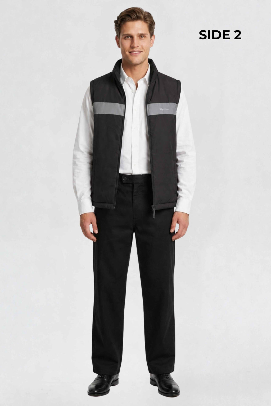 MENS REVERISBLE VEST JACKET - GREY