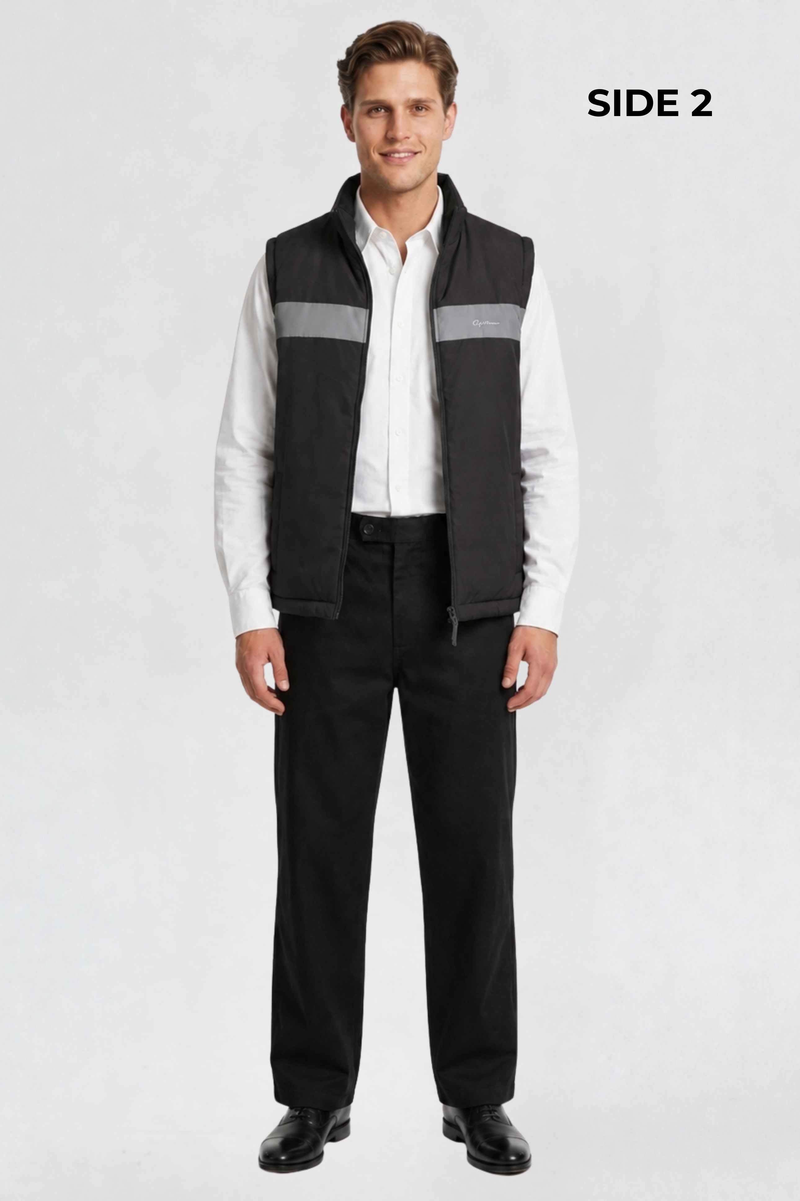 MENS REVERISBLE VEST JACKET - GREY