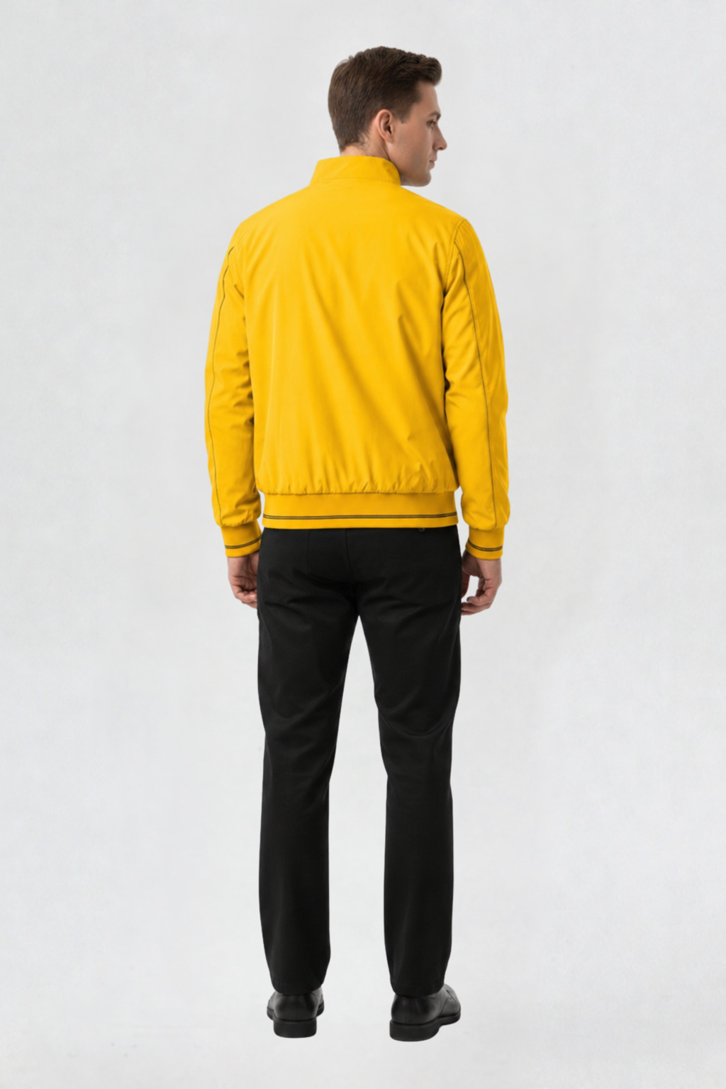 MENS REVERSIBLE WINDBREAKER JACKET | YELLOW-GREY