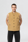 CORDUROY VEST JACKET CAMEL