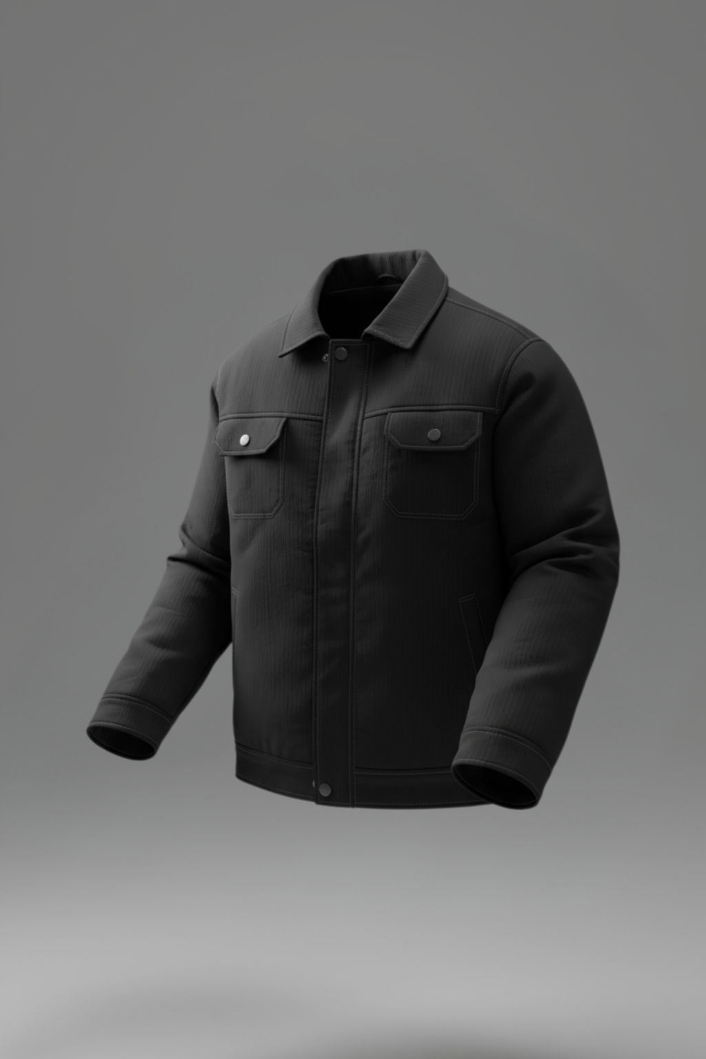 Black jacket on a gray background