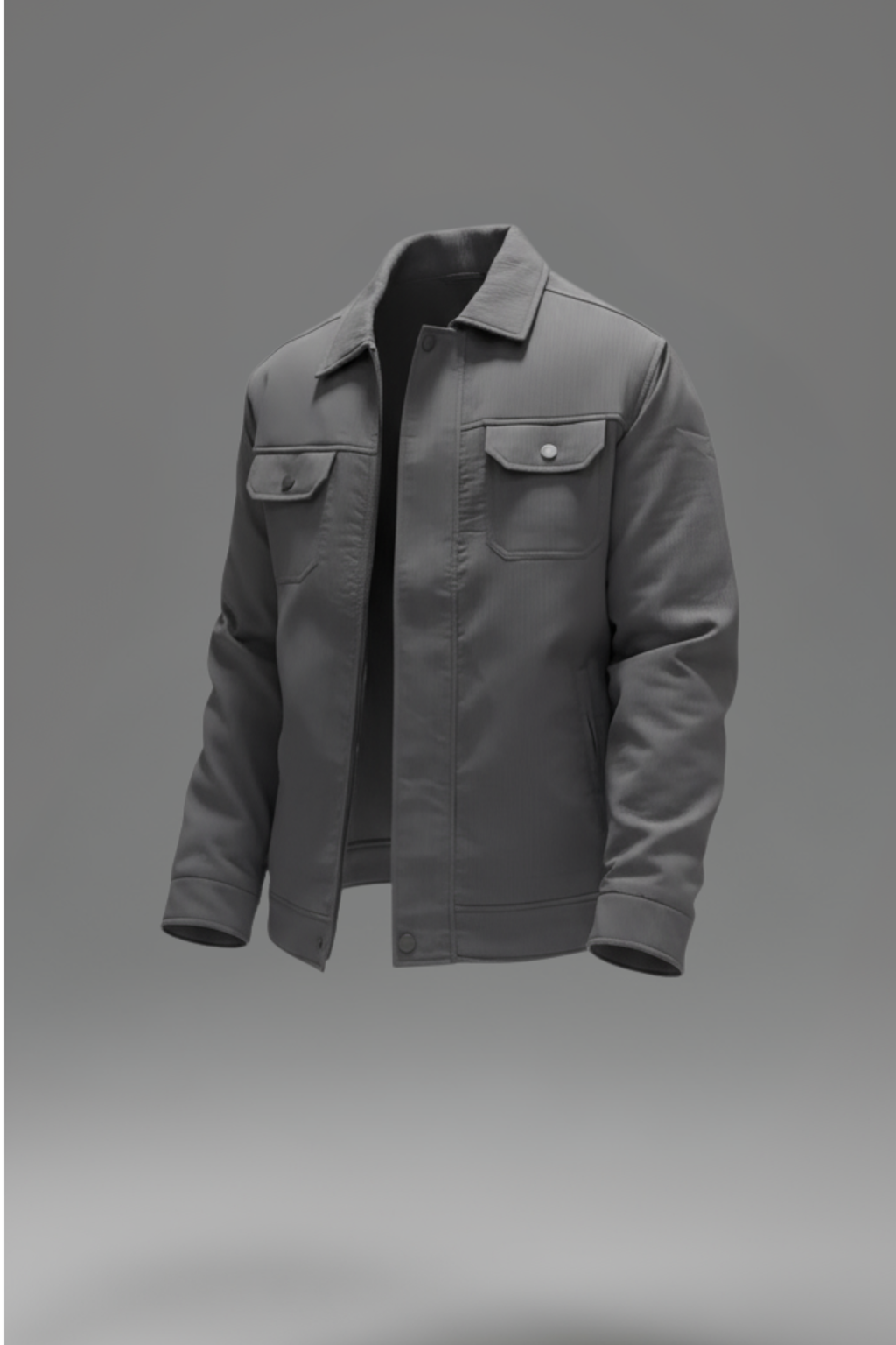 Gray jacket on a gray background