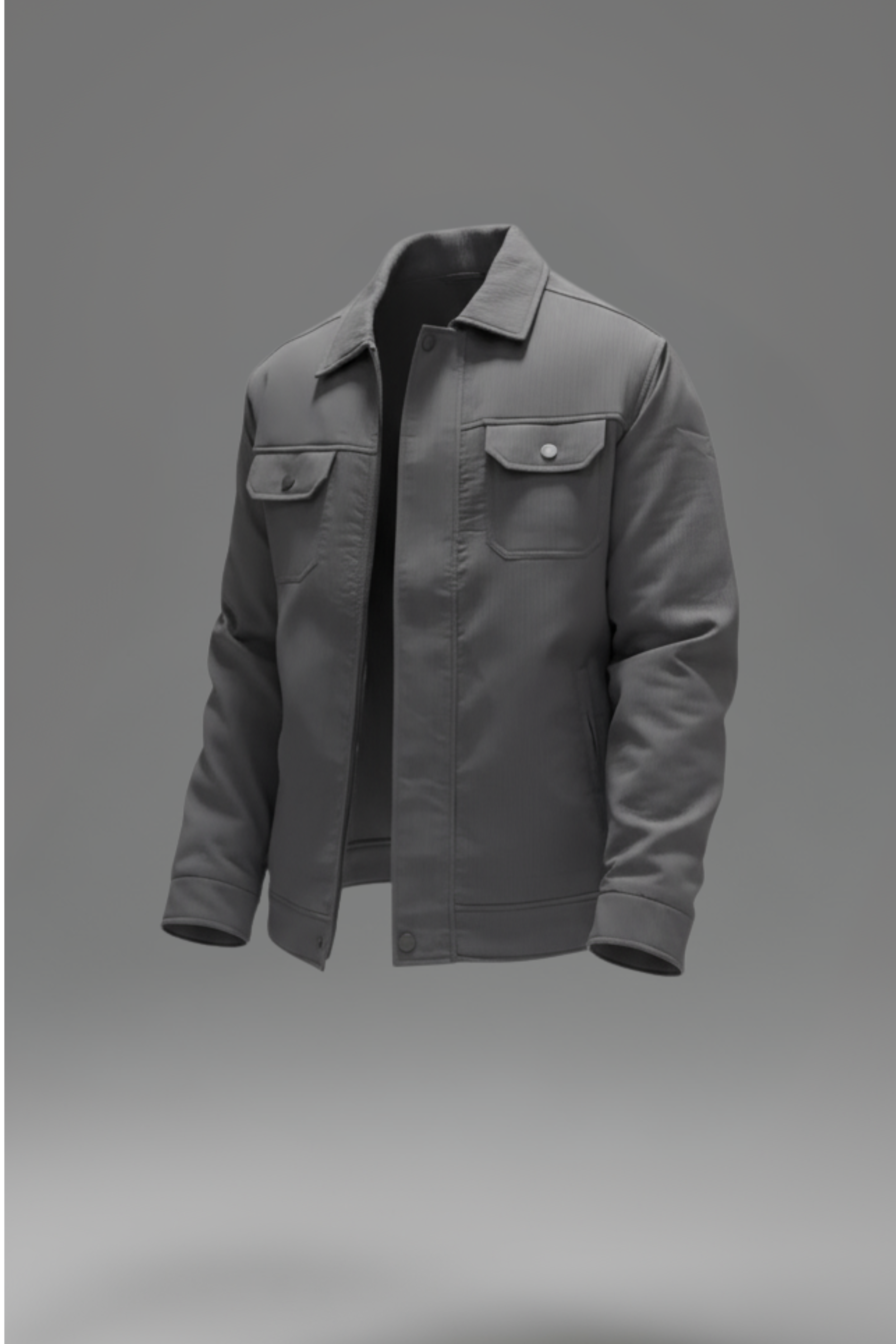 Gray jacket on a gray background