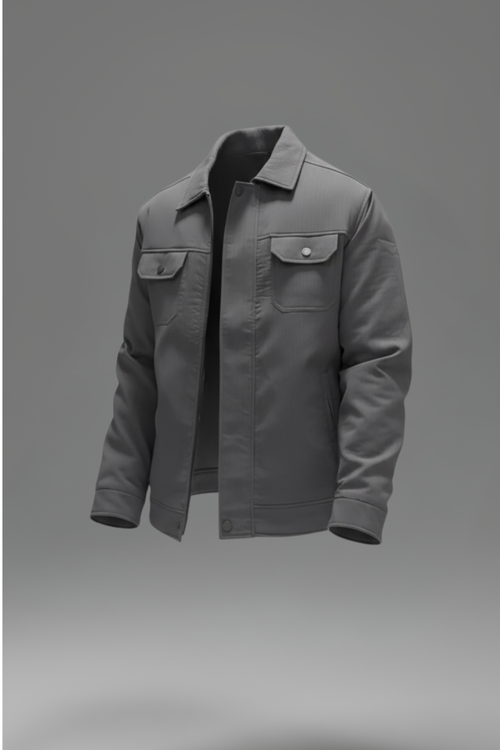 Gray jacket on a gray background