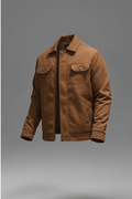 Brown jacket on a gray background